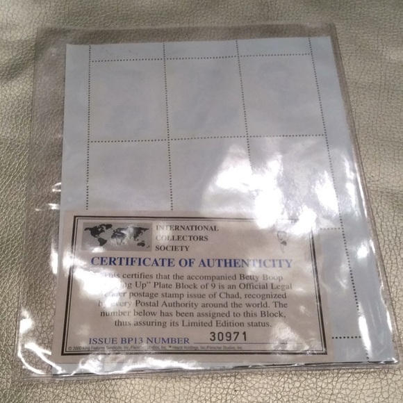 Betty Boop Collectible Postage Stamps - Picture 5 of 5